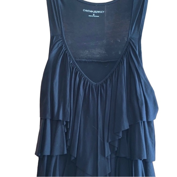 Cynthia Rowley Black Layered Boho Dress Size S - Picture 3 of 13